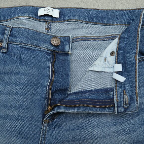 Loft Jeans Women's Size 12P Blue High-Rise Bootcut Denim 27" Inseam Stretch - Picture 2 of 16